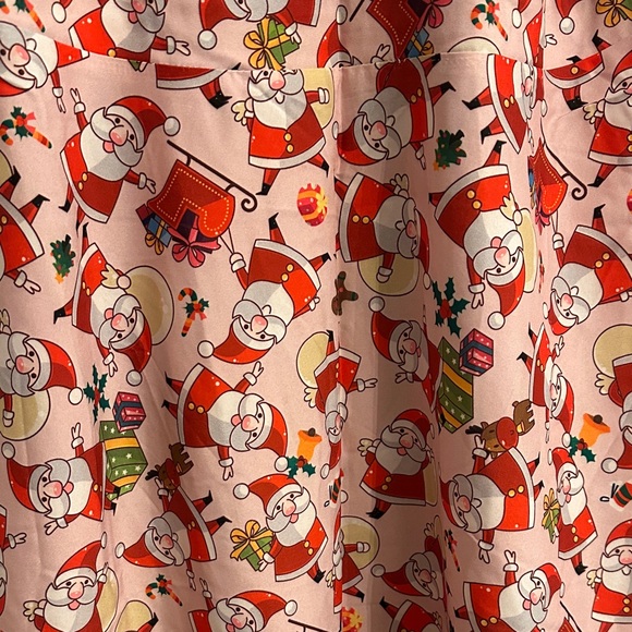 Plus size Green and Red Christmas Patterned Women's Dress - Picture 2 of 3